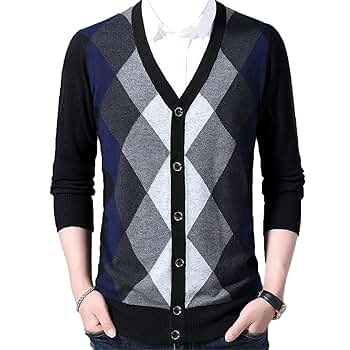 トップス ROUND NECK CARDIGAN /SLIM VNECK pullover Men'S V-Neck Cardigan Sweater Business Long-Sleeved Color